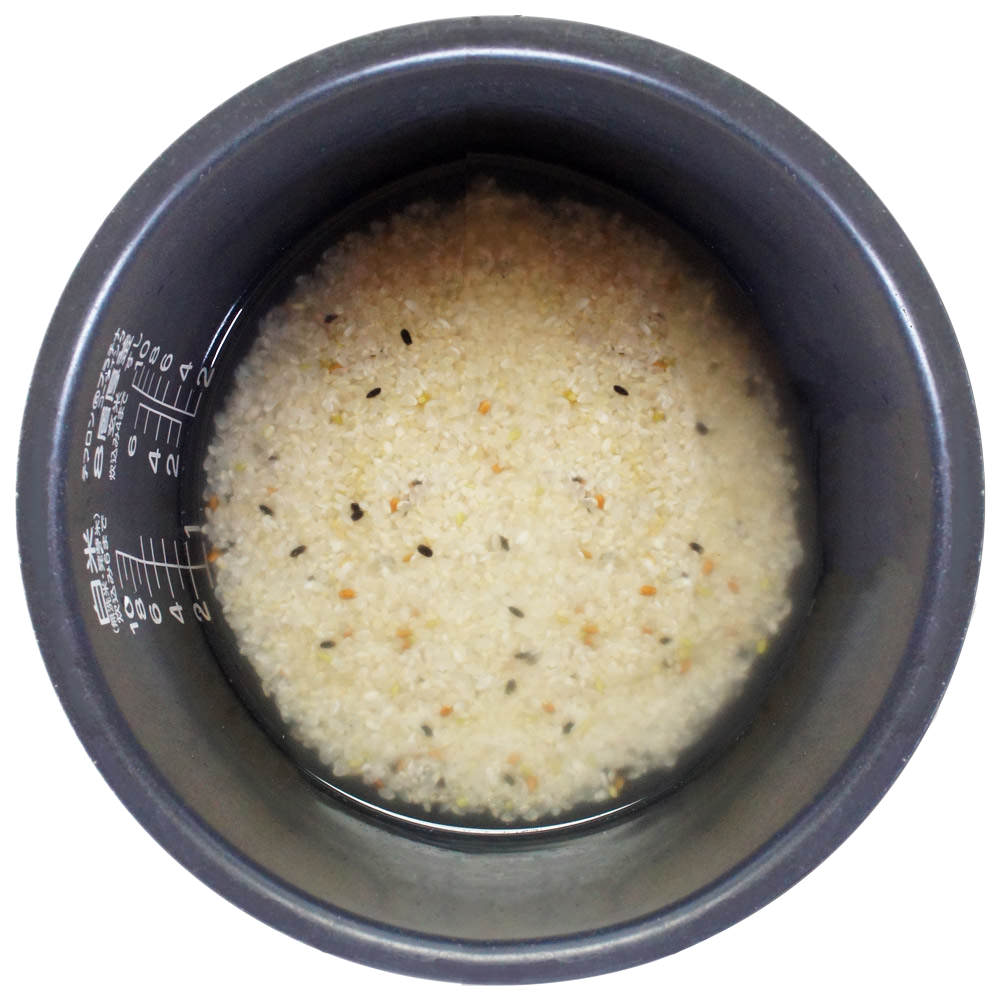 白米と混ぜて炊く